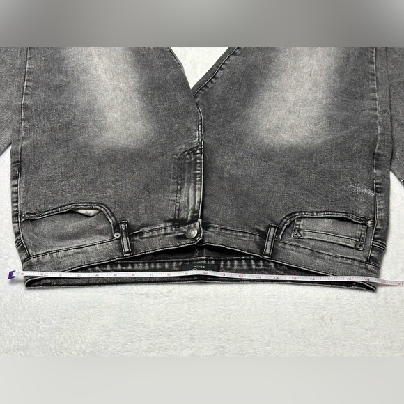 Ed Hardy Tiger Men's Jeans Slim Taper 39 x 31 Black/Grey Zipper-fly NWOT - Picture 10 of 15